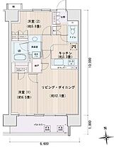 エスティメゾン豊洲レジデンス B414 ｜ 東京都江東区豊洲３丁目5-3（賃貸マンション2LDK・4階・66.00㎡） その2