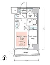 アーバネックス西新宿2 703 ｜ 東京都新宿区北新宿１丁目2-17（賃貸マンション1DK・7階・25.34㎡） その2