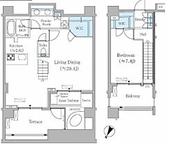 元麻布レジデンス 102 ｜ 東京都港区元麻布３丁目12-40（賃貸マンション1LDK・1階・86.25㎡） その2