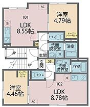 コーポSASAKI 101 ｜ 東京都渋谷区笹塚１丁目38-16（賃貸アパート1LDK・1階・29.69㎡） その2