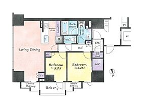 Brillia本郷Residence 902 ｜ 東京都文京区本郷３丁目17-8（賃貸マンション2LDK・9階・70.02㎡） その2