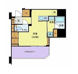 ルミード南千住 3階ワンルームの間取り