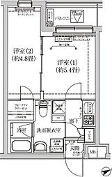 アイルグランデ品川 102 1階2Kの間取り