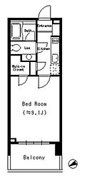 MFPRコート蒲田 10階ワンルームの間取り