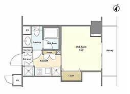 MG目黒駅前 1Kの間取図画像