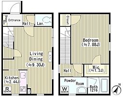 ファレール参宮橋 1階1LDKの間取り