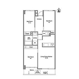 コンフォリア西荻北 5階3LDKの間取り