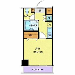 ラグジュアリーアパートメント本郷 3階1Kの間取り