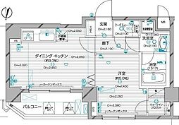 デュオ・スカーラ麹町 2階1DKの間取り