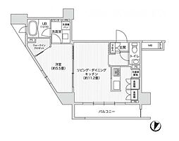 レジディア笹塚2 8階1LDKの間取り