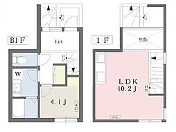 ヴェン 2階1LDKの間取り