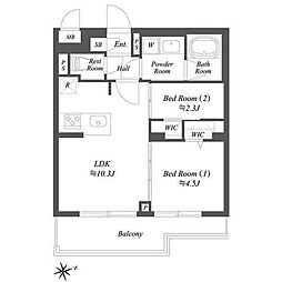 間取図画像 2LDK