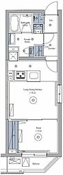 シーフォルムネクスト池袋ウエスト 1LDKの間取図画像
