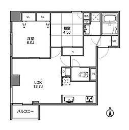 ベルフォーレ御徒町 2LDKの間取図画像