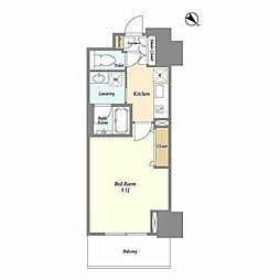 フロンティア新宿タワー 1Kの間取図画像