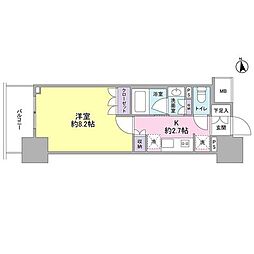スタイリオ品川中延 1Kの間取図画像