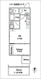 GRAN PASEO大崎戸越銀座I 1LDKの間取図画像