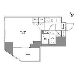 シーズンフラッツ大森西 1Kの間取図画像