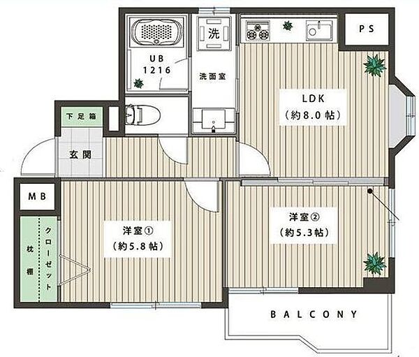 間取りを拡大表示