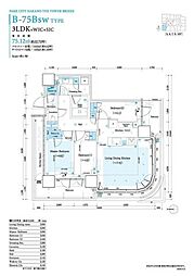 パークシティ中野ザタワーブリーズ 3LDKの間取図画像