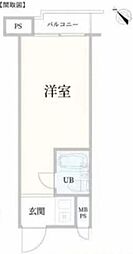 新宿ダイカンプラザA館 ワンルームの間取図画像
