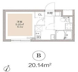 FLレジデンス神宮御苑 ワンルームの間取図画像