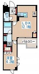 ジオ新宿百人町 1LDKの間取図画像