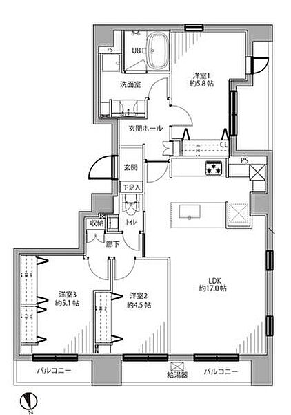 間取りを拡大表示