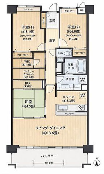 間取りを拡大表示