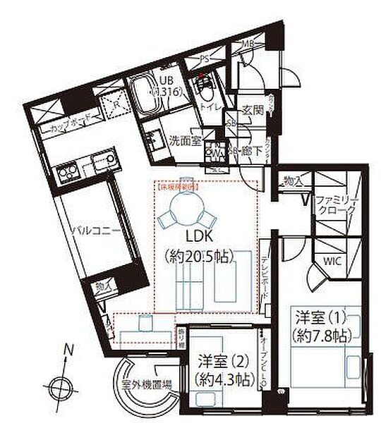 間取りを拡大表示