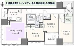 シティタワー銀座東 3LDKの間取図画像