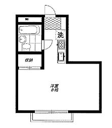シャモット市ヶ谷 ワンルームの間取図画像