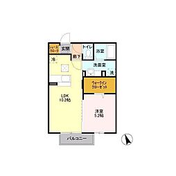 つくばエクスプレス 万博記念公園駅 徒歩16分の賃貸アパート 1階1LDKの間取り