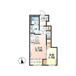 シャインスターアイズ 1LDKの間取図画像