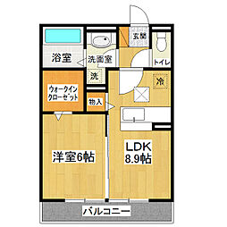 フォレスタ1 1LDKの間取図画像