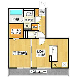 フォレスタ1 1LDKの間取図画像