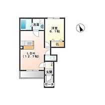 茨城県つくば市谷田部（賃貸アパート1LDK・1階・42.59㎡） その2