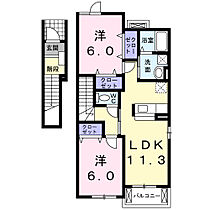 ユーロガーデンI  ｜ 和歌山県橋本市隅田町下兵庫（賃貸アパート2LDK・2階・58.48㎡） その2