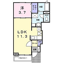 ジェイド II  ｜ 和歌山県和歌山市黒田（賃貸アパート1LDK・1階・37.13㎡） その2