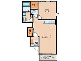 アーベンロートＢ  ｜ 和歌山県和歌山市中野（賃貸アパート1LDK・1階・45.31㎡） その2