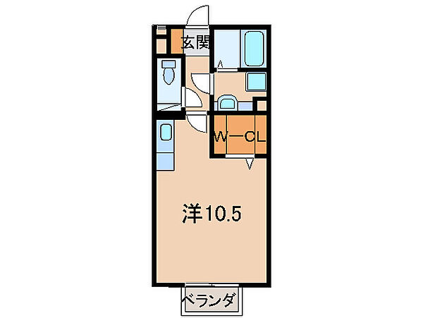 和歌山県和歌山市布引(賃貸アパート1R・2階・30.27㎡)の写真 その2
