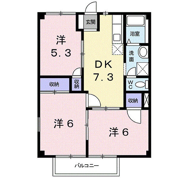 和歌山県橋本市岸上(賃貸アパート3DK・1階・52.17㎡)の写真 その2