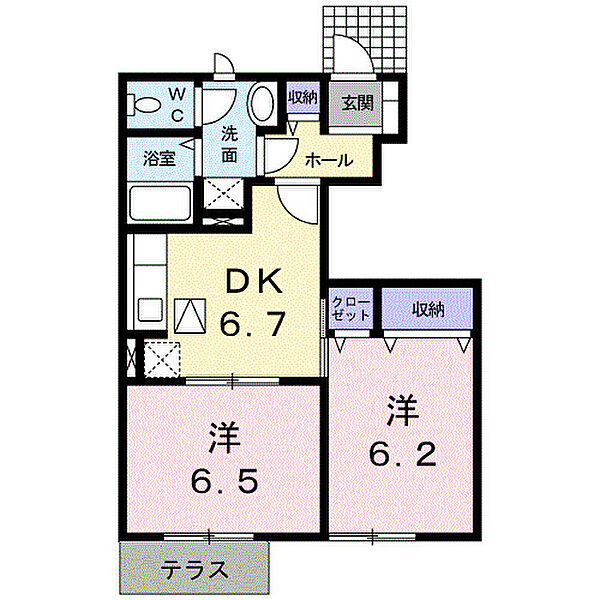 和歌山県橋本市野(賃貸アパート2DK・1階・46.92㎡)の写真 その2