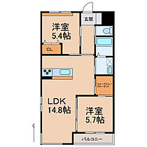 和歌山県岩出市高塚（賃貸マンション2LDK・3階・61.40㎡） その2