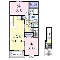 メゾン・デ・ブリッサ  ｜ 和歌山県和歌山市湊御殿3丁目（賃貸アパート2LDK・2階・57.19㎡） その2