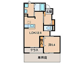 ボナール・ディアコート  ｜ 和歌山県和歌山市毛見（賃貸アパート1LDK・1階・45.91㎡） その2