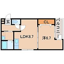 ＡＸＩＳ 壱番館  ｜ 和歌山県和歌山市黒田（賃貸アパート1LDK・3階・37.35㎡） その2