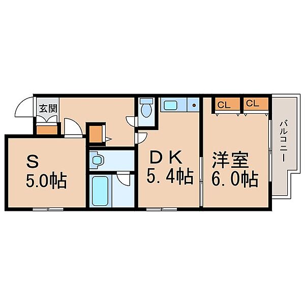 和歌山県和歌山市中之島(賃貸マンション1SDK・2階・38.71㎡)の写真 その2
