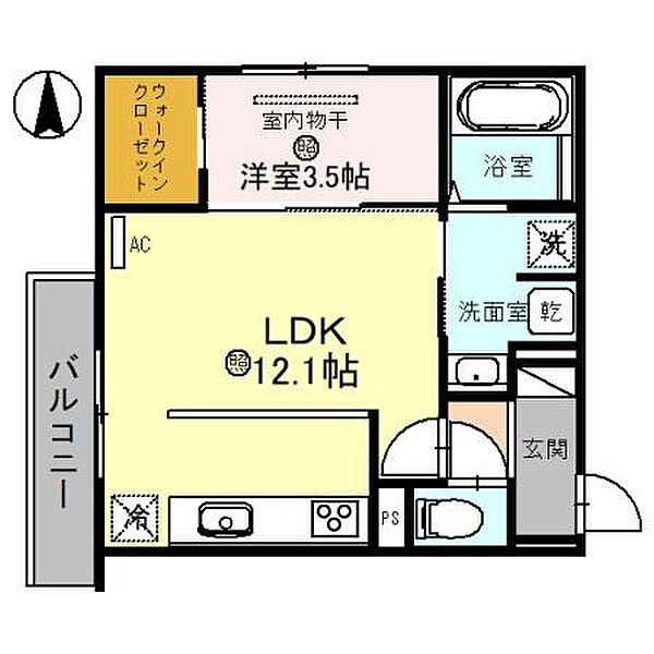 和歌山県和歌山市西汀丁(賃貸アパート1LDK・2階・41.15㎡)の写真 その2