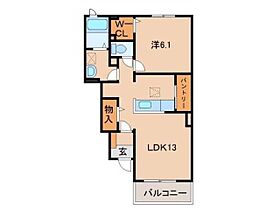 リープリング  ｜ 和歌山県橋本市高野口町伏原（賃貸アパート1LDK・1階・45.77㎡） その2